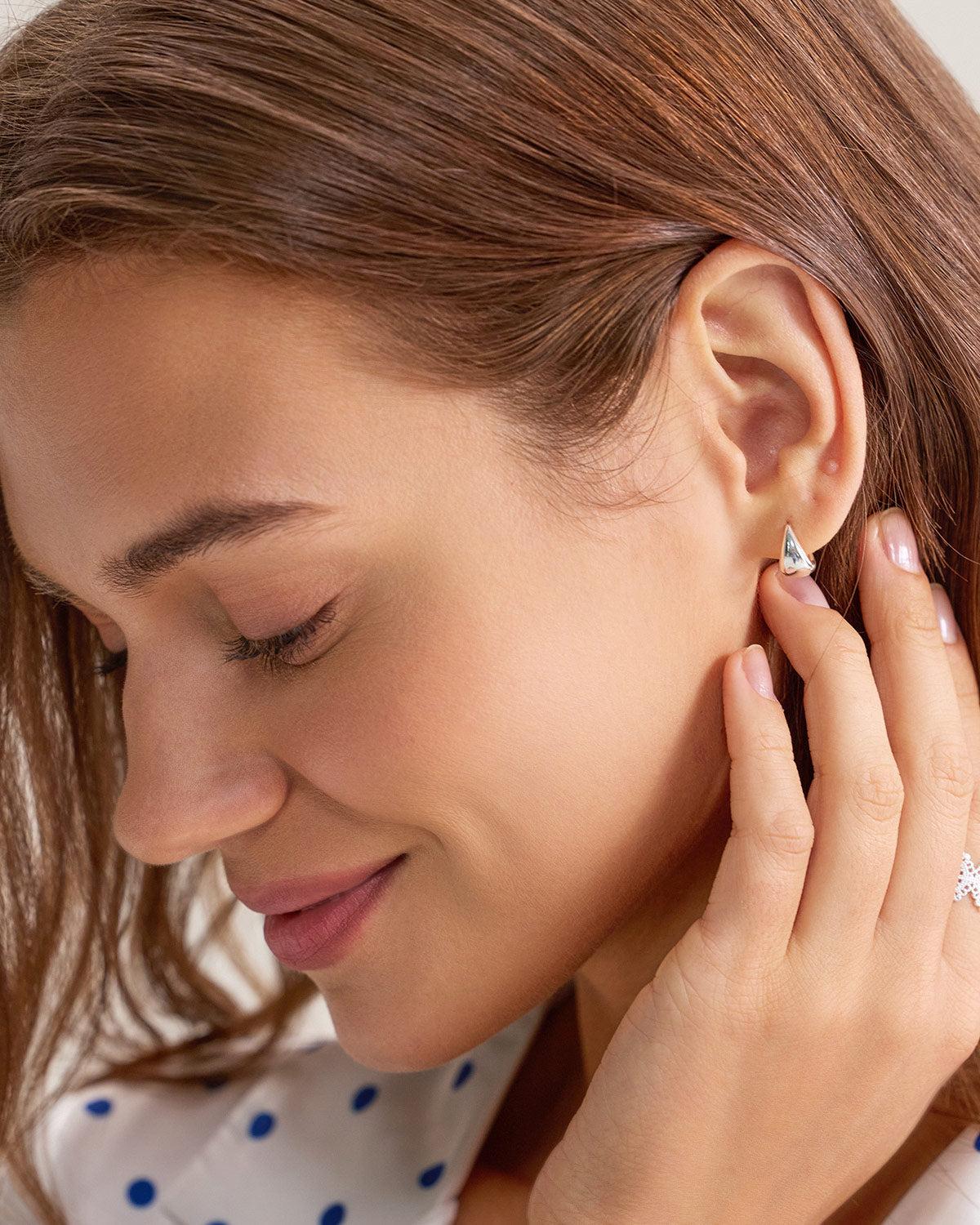 Metal Droplet Earrings Product Image