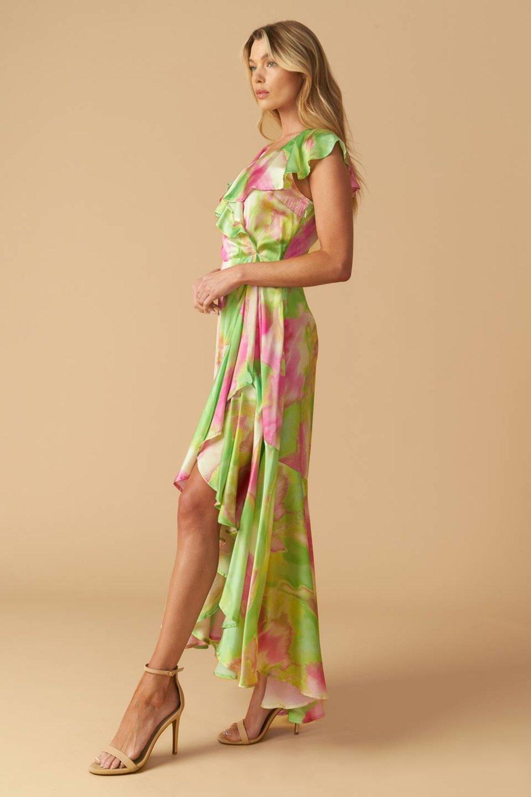 High Low Satin Dresss Product Image