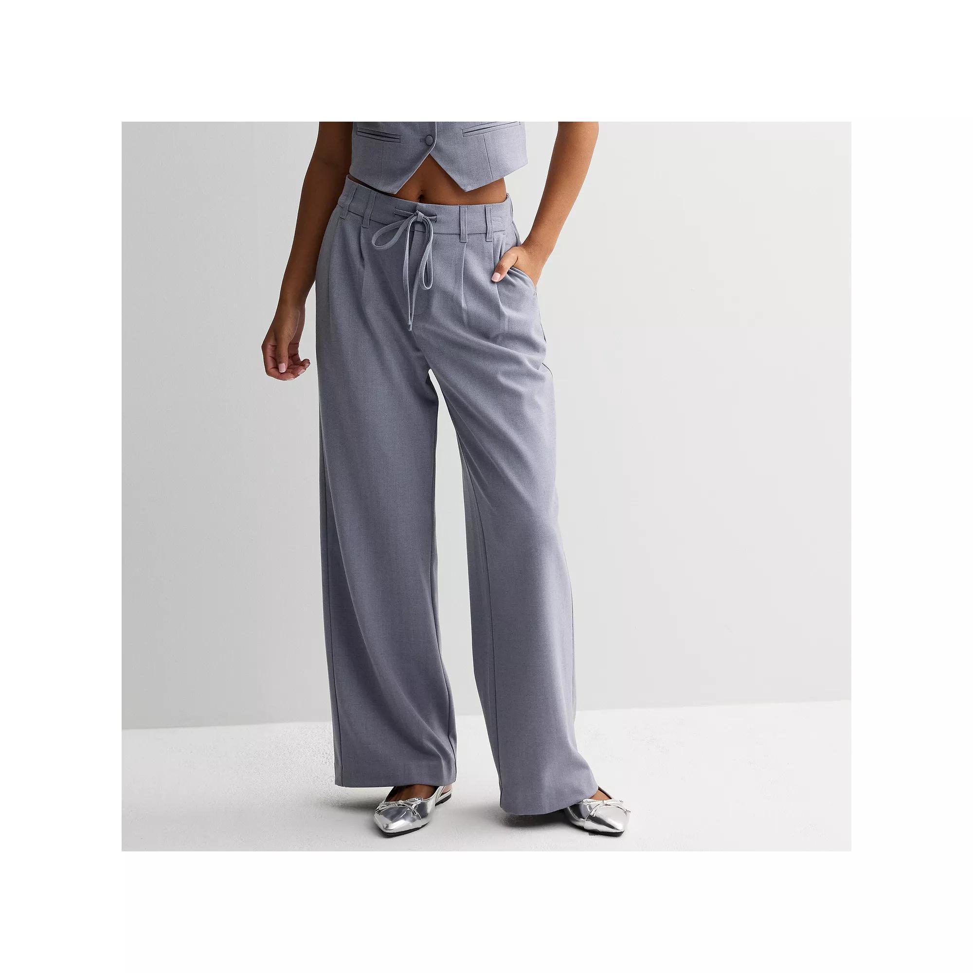 Juniors' SO® Curvy Fit Tie-Front Trousers, Women's, Size: XS, Blue Product Image