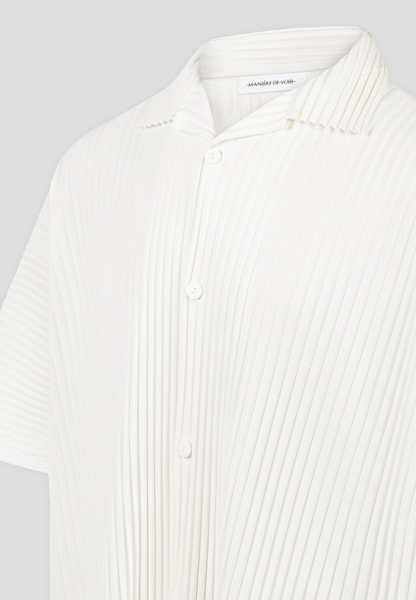 Pascal - Pleated Shirt - Off White Male Product Image