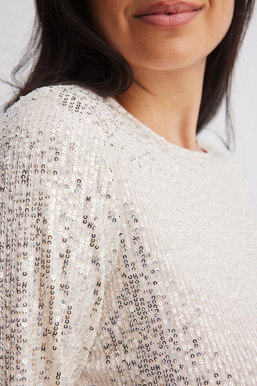 Rouched Sequin Mini Dress Product Image