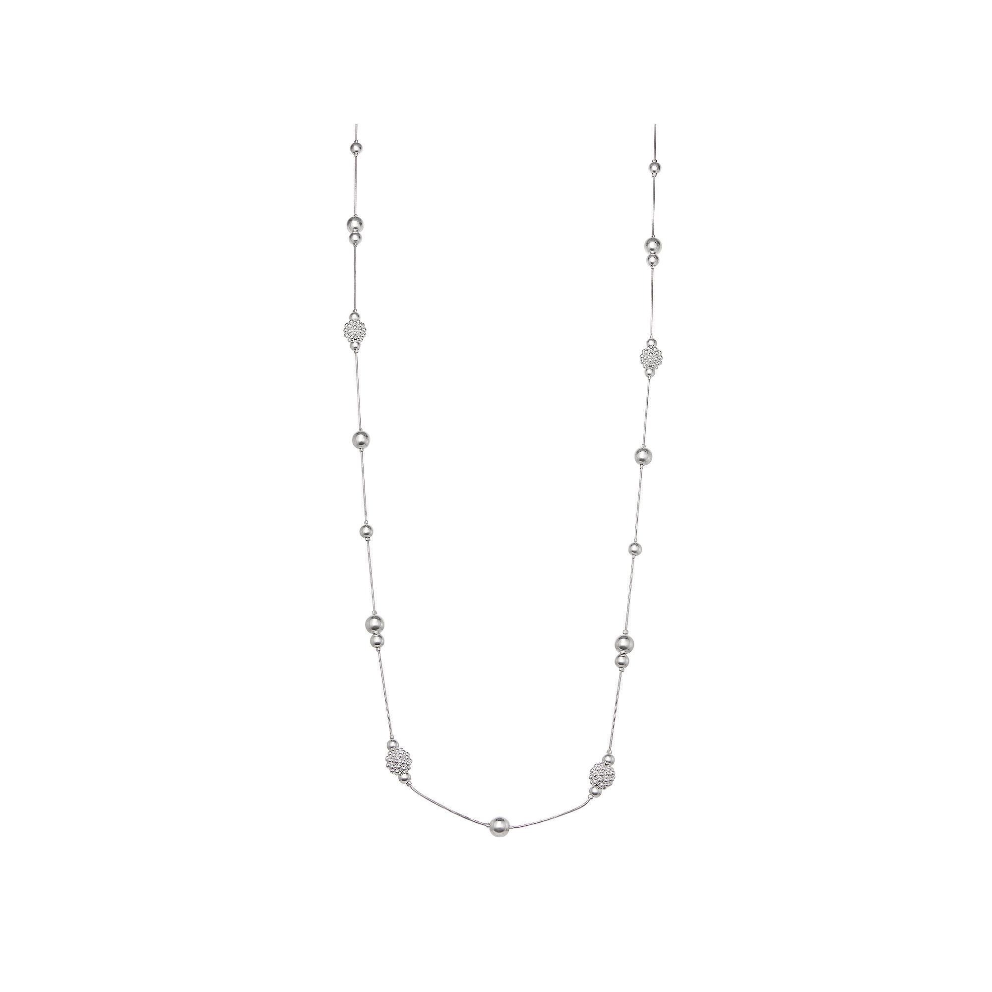 Napier Silver Tone Caviar Strand Necklace, Women's Product Image