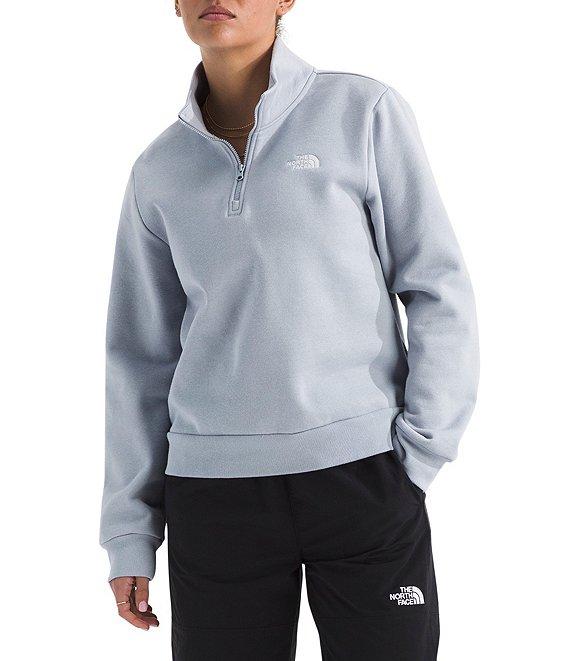 The North Face Evolution Embroidered Logo Mock Neck Quarter Zip Pullover Product Image