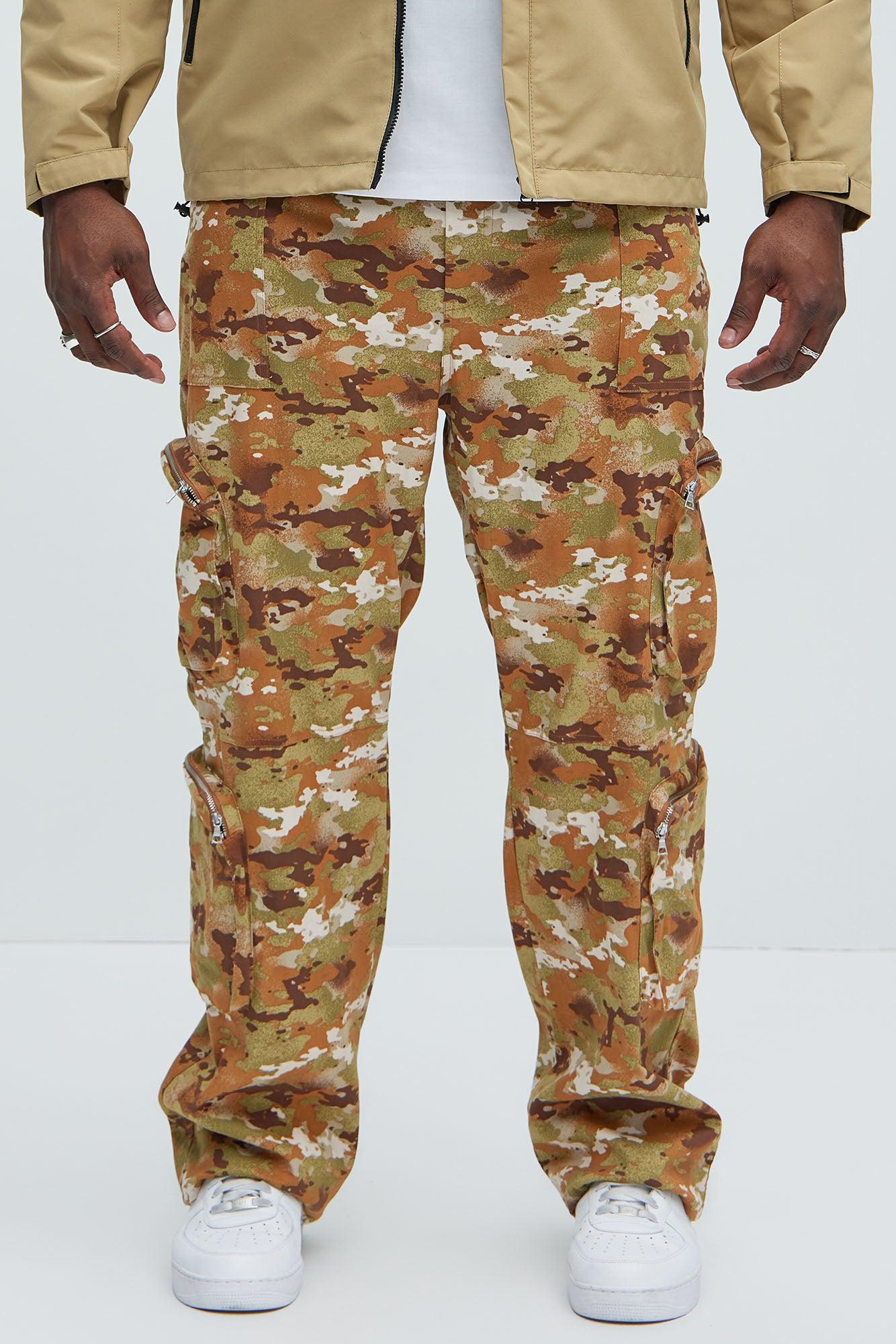 Tony Straight Cargo Pants - Camouflage Product Image