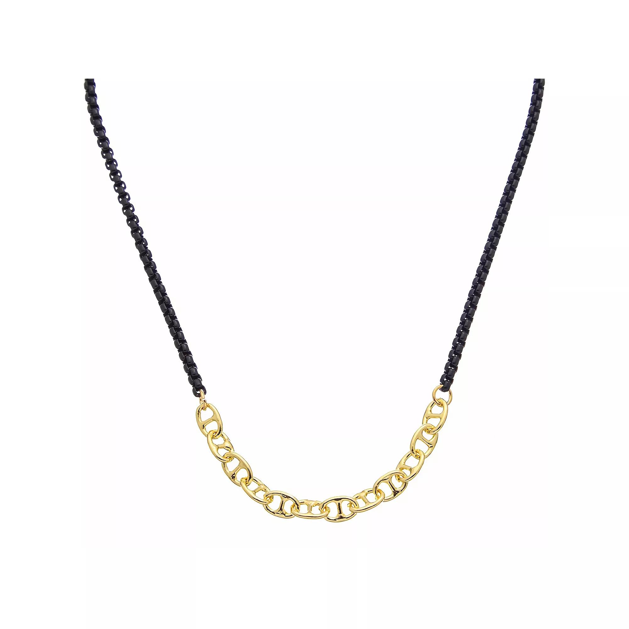 Juvell 18k Gold Plated Two Tone Necklace, Women's, Size: 16-18" ADJ, Gold Tone Product Image