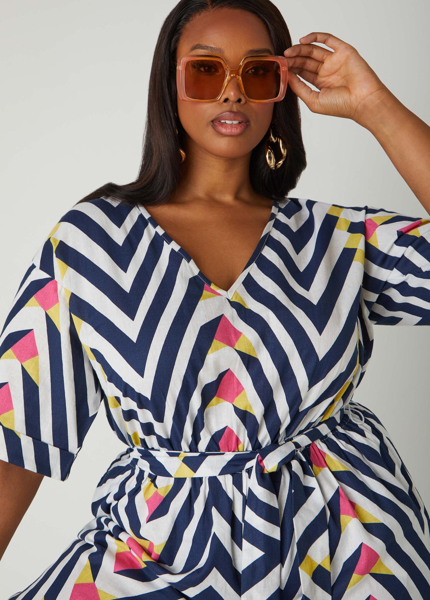 Abstract Linen Blend Jumpsuit Product Image