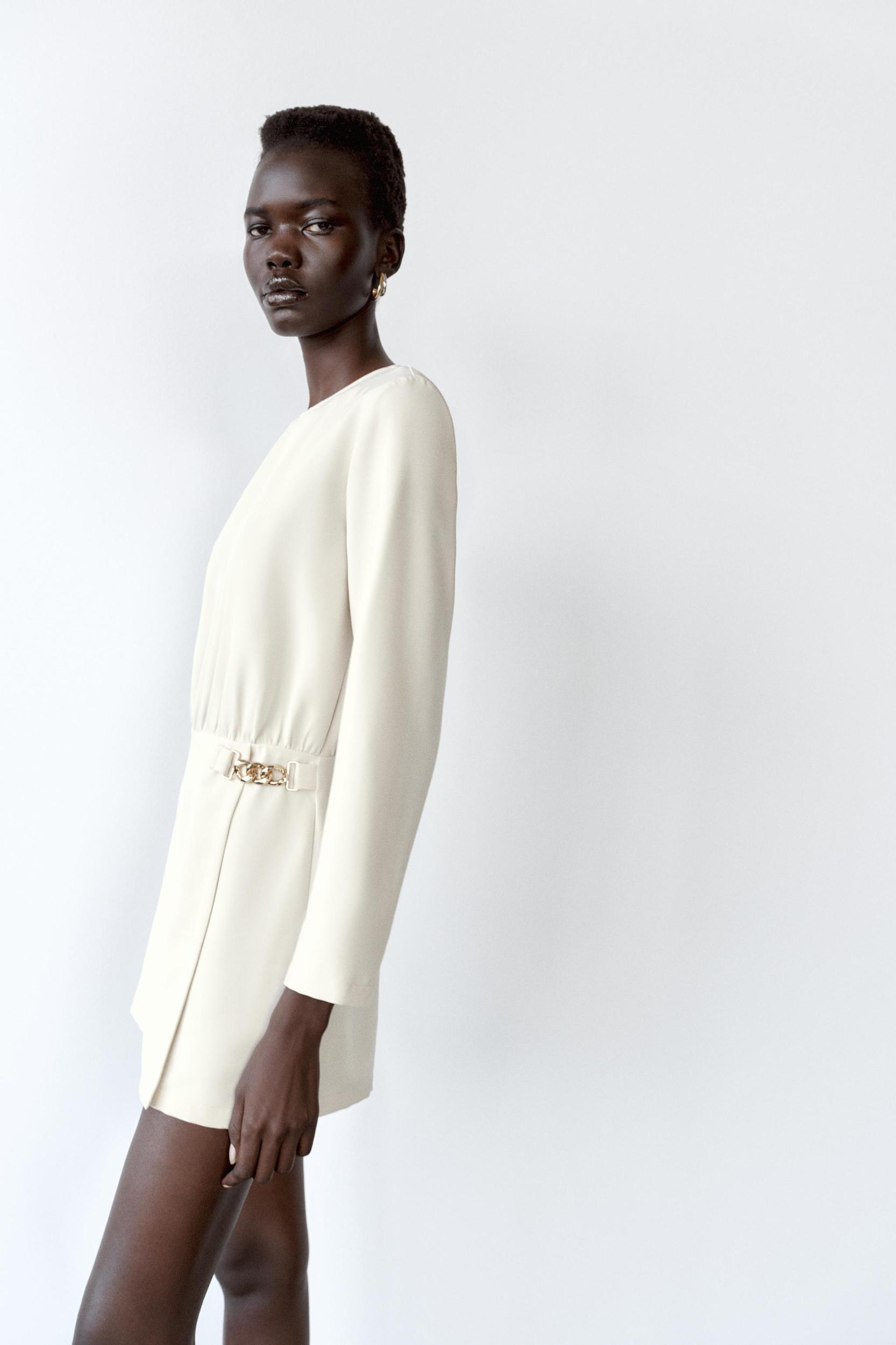 GOLD CHAIN CREPE JUMPSUIT Product Image