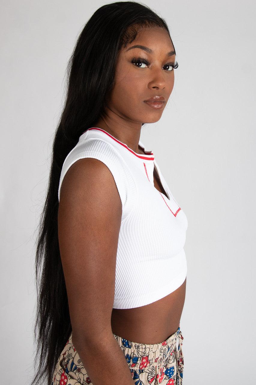 Sporty Notch Neck Seamless Tee Product Image