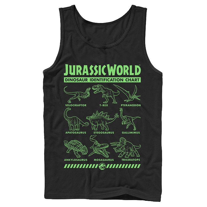 Men's Jurassic World Two Dino Gradient ID Chart Tank Top,  Product Image