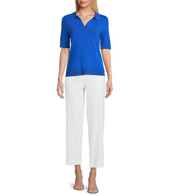 Investments Short Sleeve V-Neck Shirt Collar Top Product Image