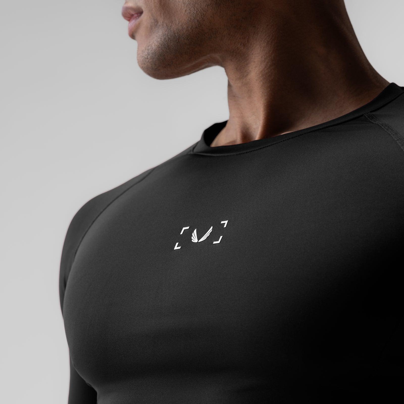 1027. WarpFlexx-Lite® Half-Sleeve Baselayer - Black Product Image