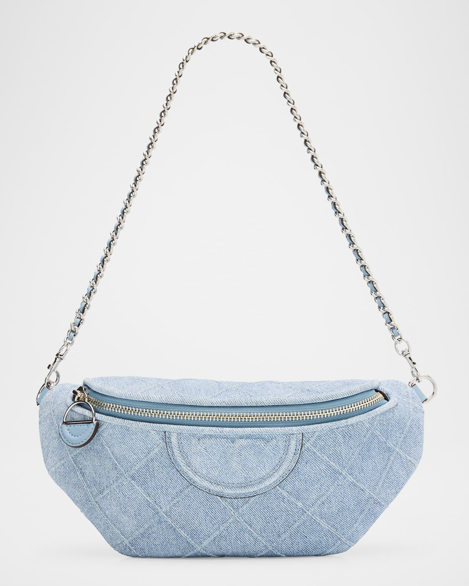 Fleming Denim-Print Suede Belt Bag Product Image