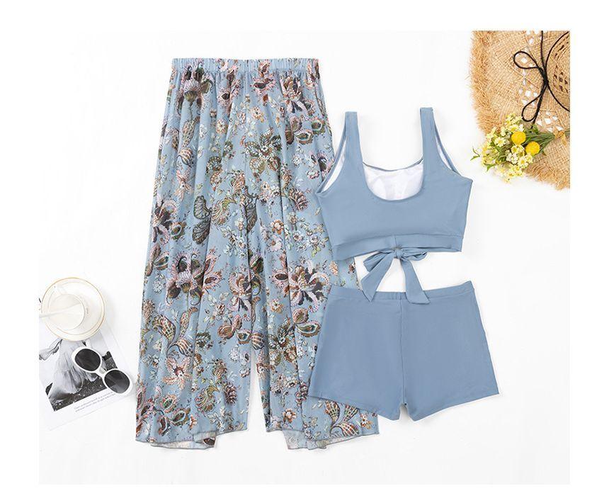 Couple Matching Swim Shorts / Wide Leg Pants / Crop Tank Top / Print Shorts / Cover-Up / Swim Top / Set Product Image