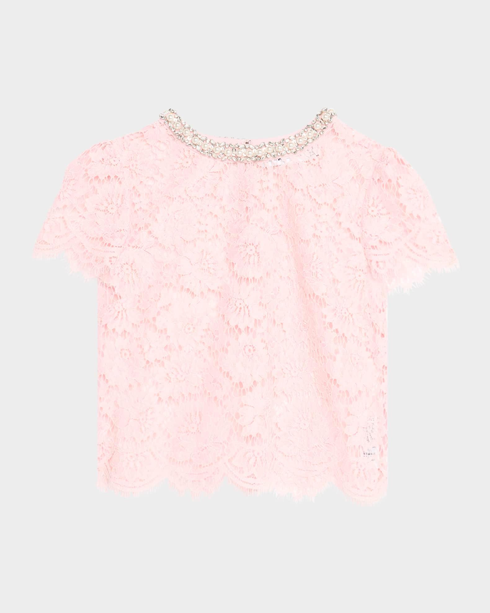 Embellished Sheer Lace Top Product Image