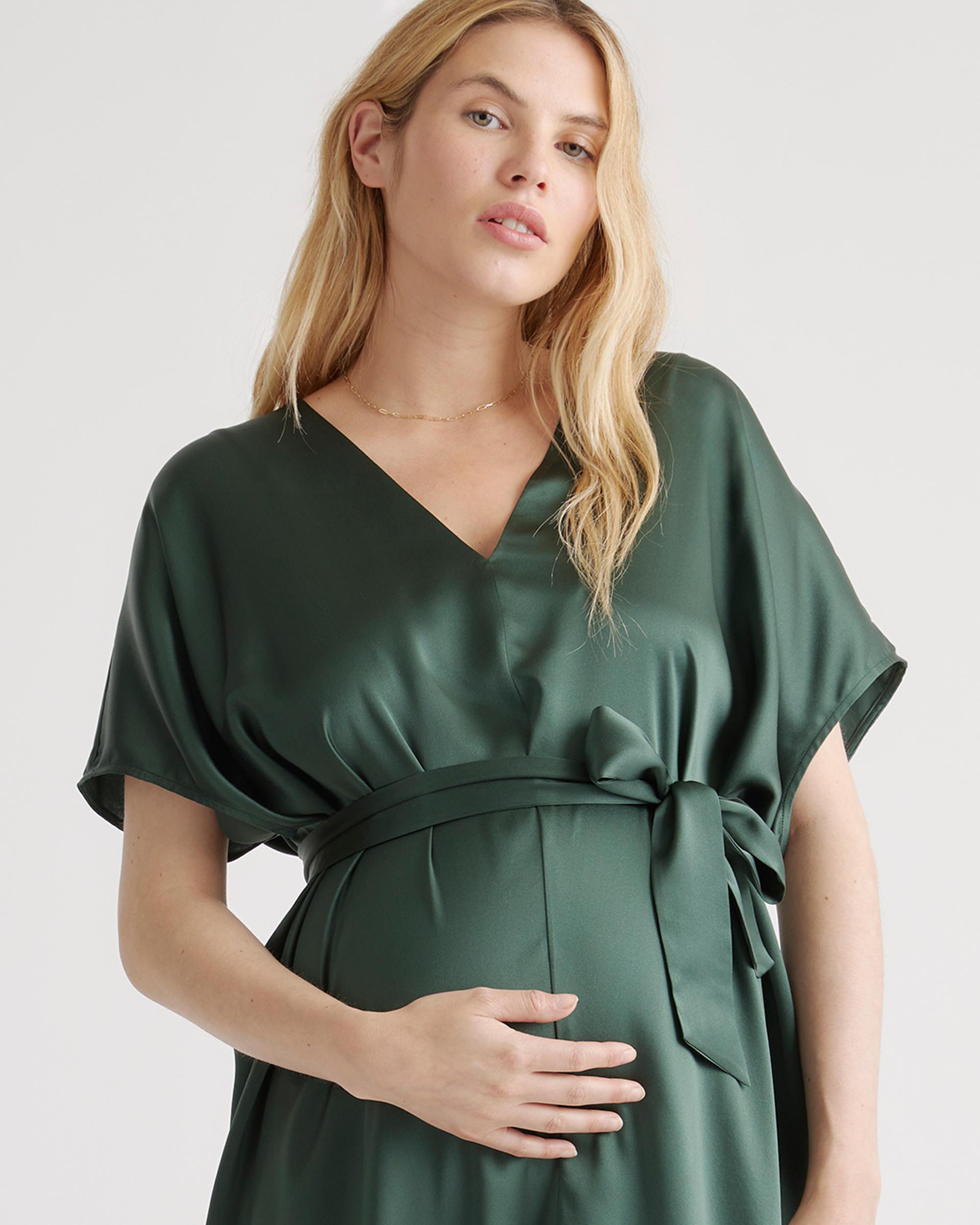 Quince | Women's Maternity Dress Silk Product Image