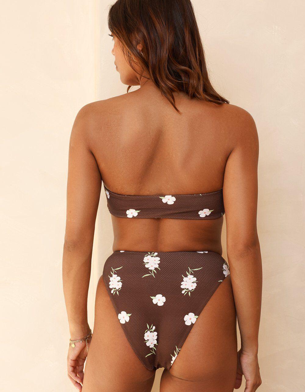 DIPPIN' DAISY'S Seashore High Waist Cheeky Bikini Bottoms - BROWN Product Image