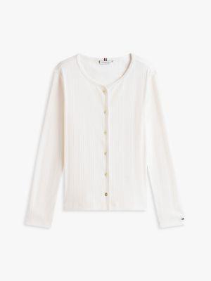 Pointelle T-Shirt Cardigan Product Image