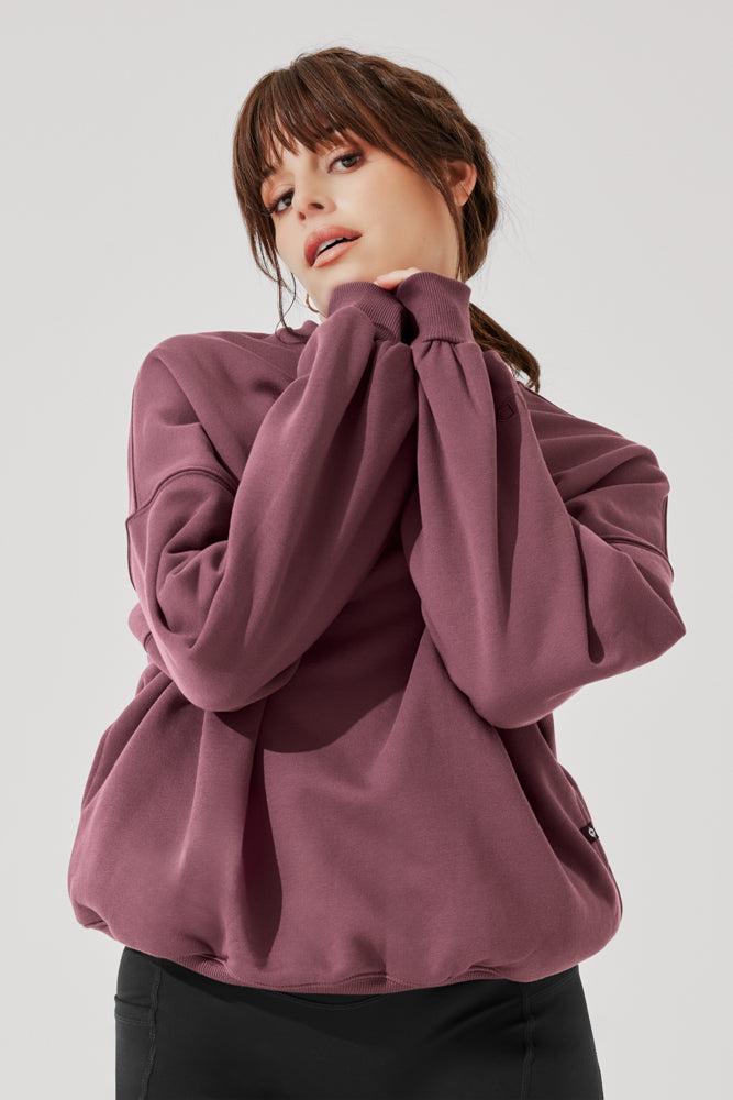 Cloud Crewneck Sweater - Merlot Product Image