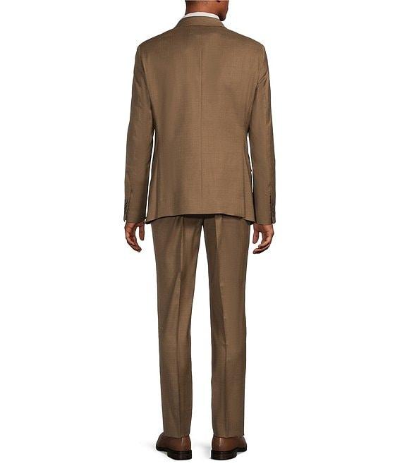 Armani Exchange Solid Slim Fit Flat Front 2-Piece Suit Product Image