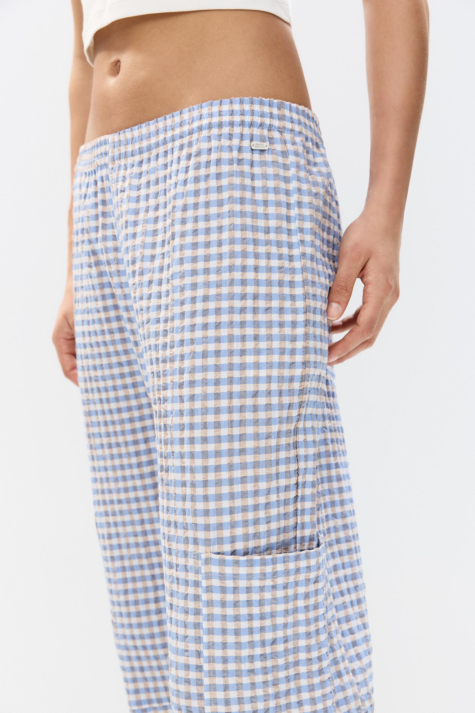 Checked pajama-style pants Product Image