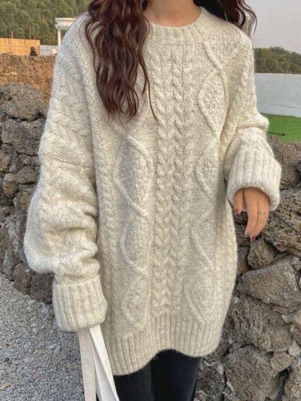 Cable Knit Jumper Sweater Product Image