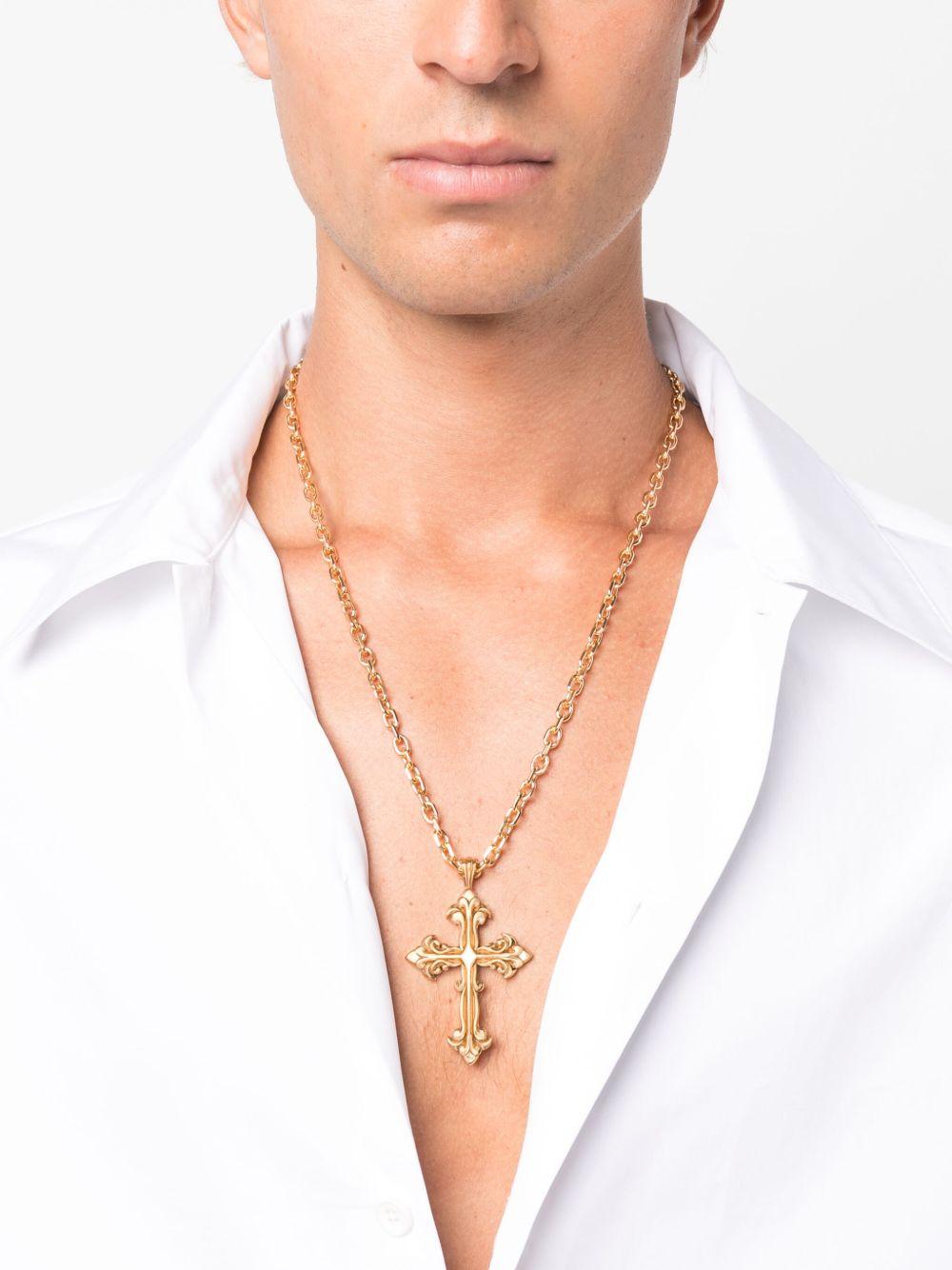 cross-pendant polished-finish necklace Product Image