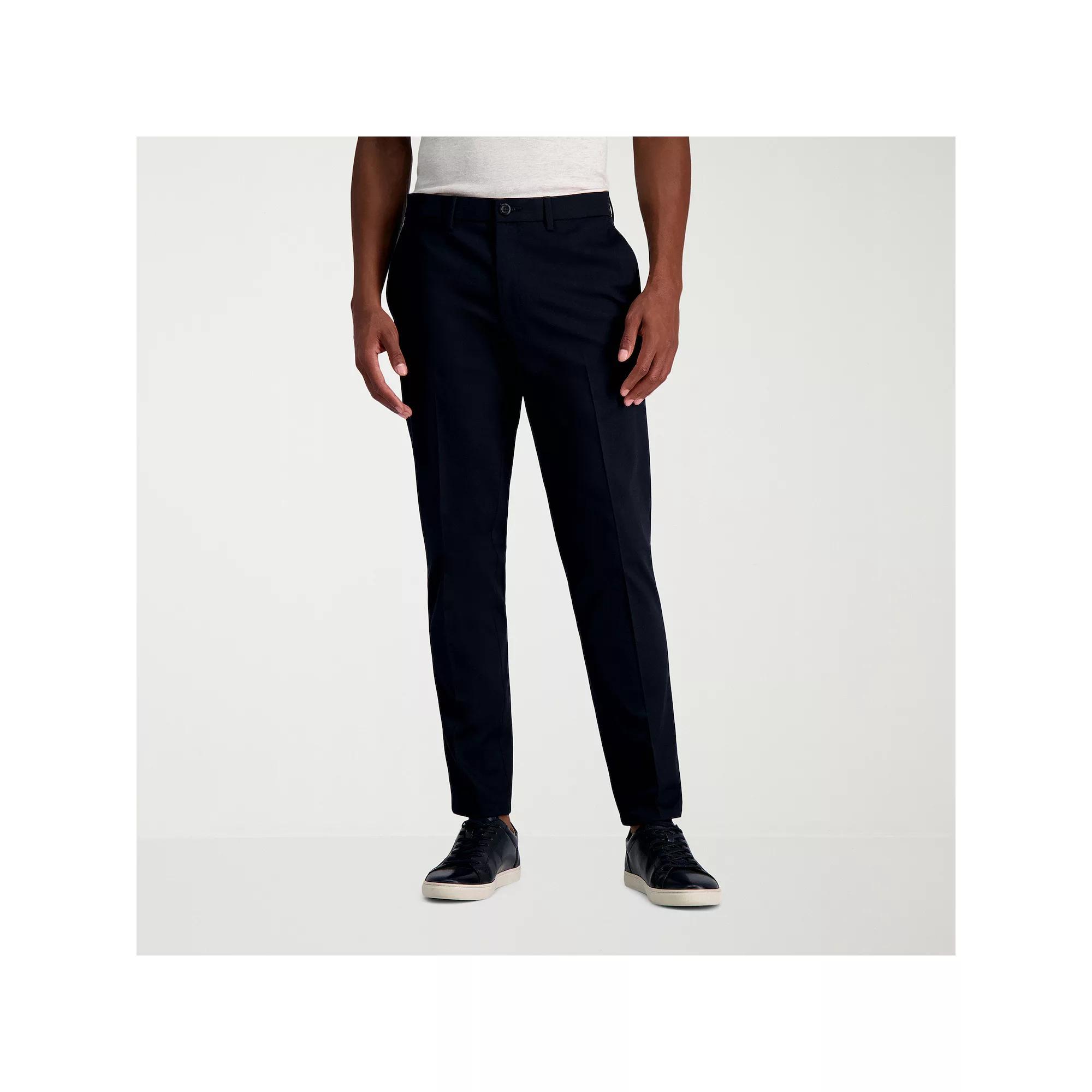 Men's Haggar® Wrinkle Free Performance Khaki Slim Fit Flat Front Pants,  Product Image