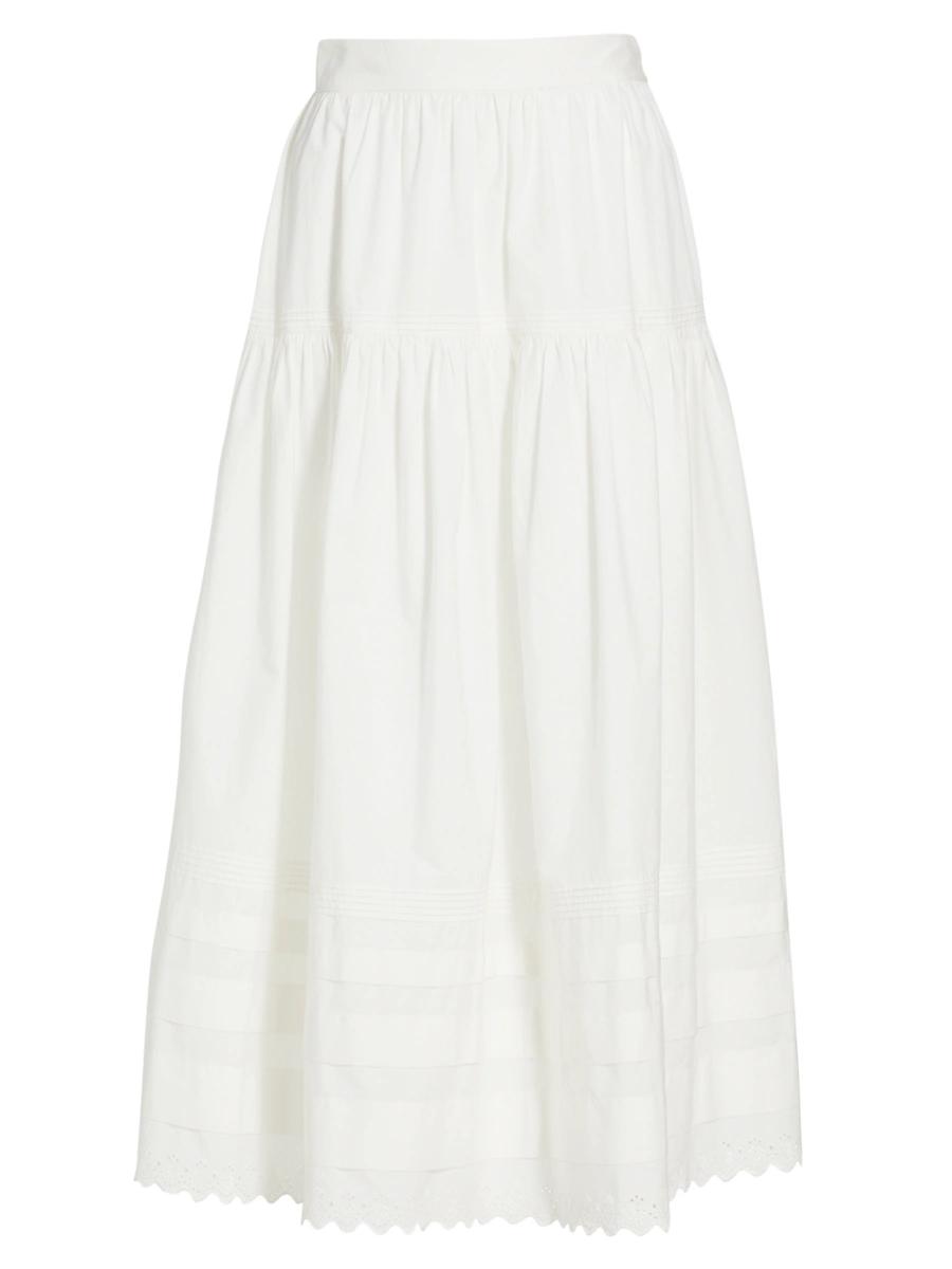 Womens Sebastiane Tiered Cotton Maxi Skirt Product Image