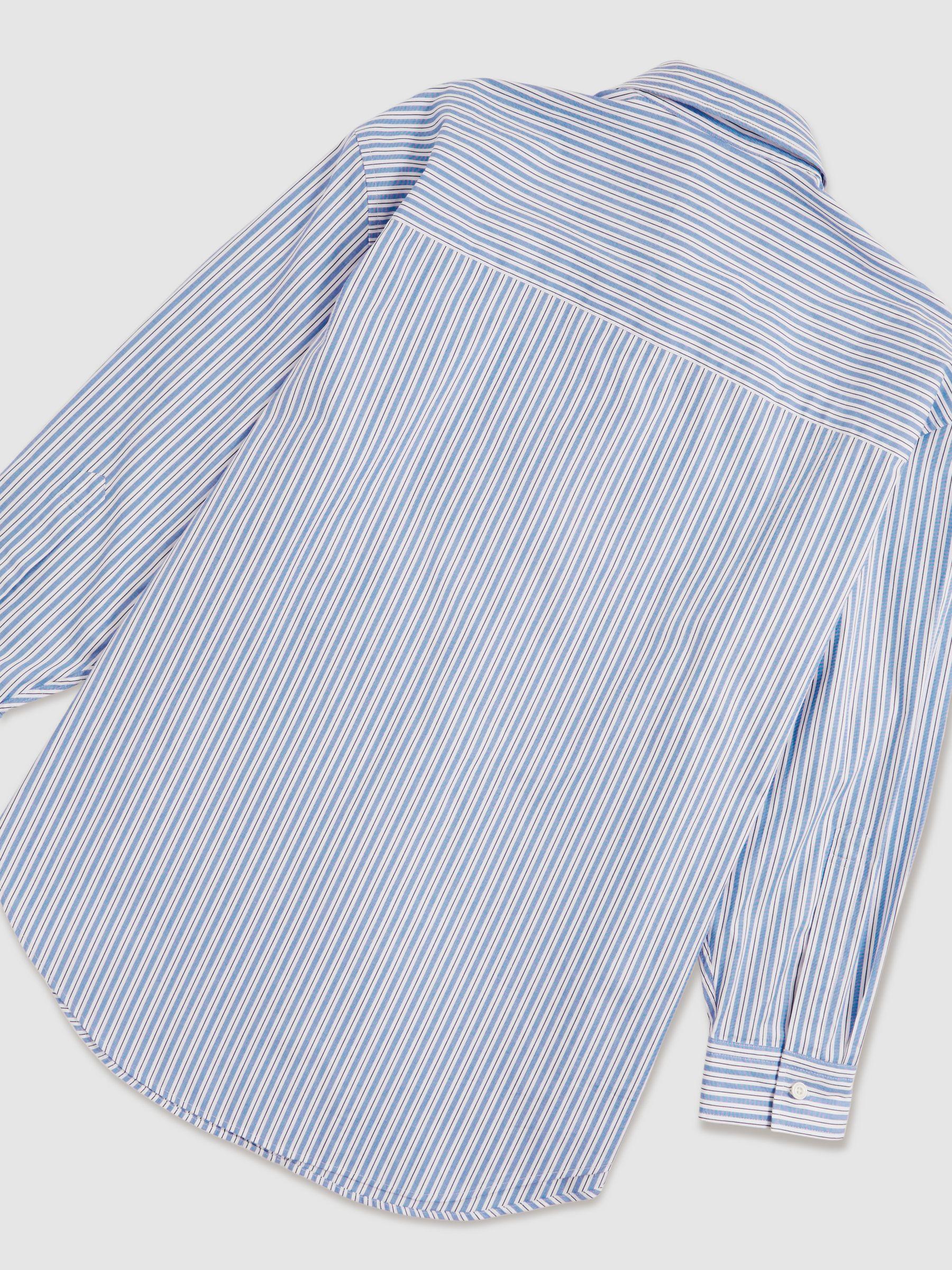 McLaren F1 Team Oversize Stripe Shirt in Soft Blue/White Product Image