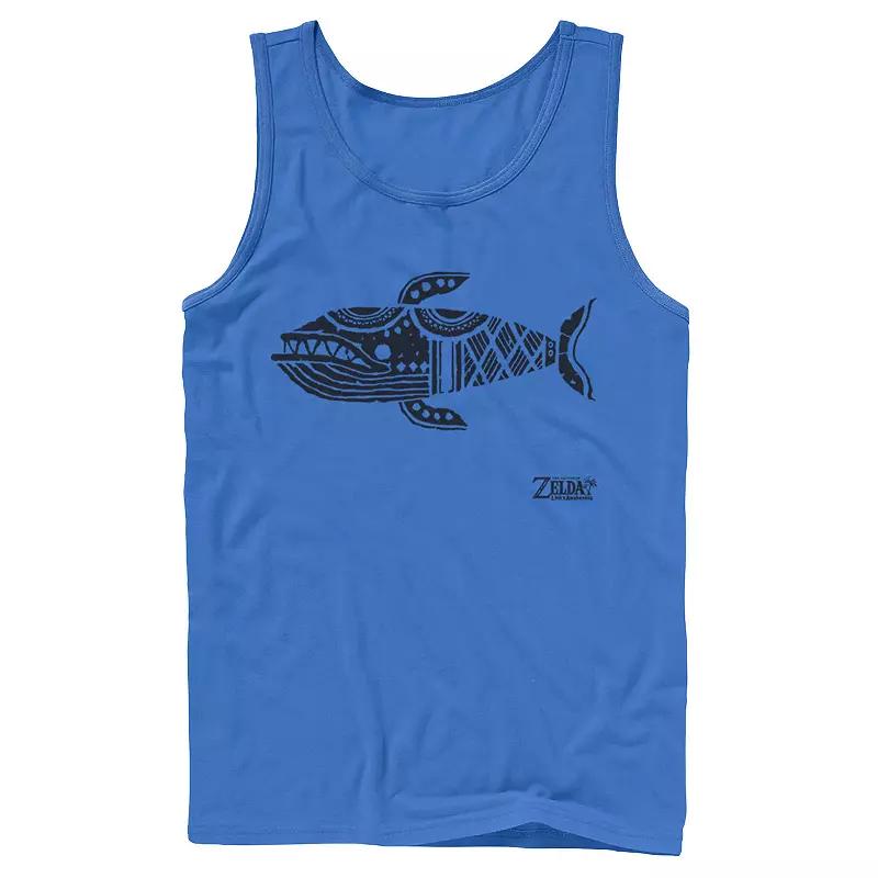 Men's Nintendo Legend Of Zelda Links Awakening Whale Glyph Portrait Logo Tank Top,  Product Image