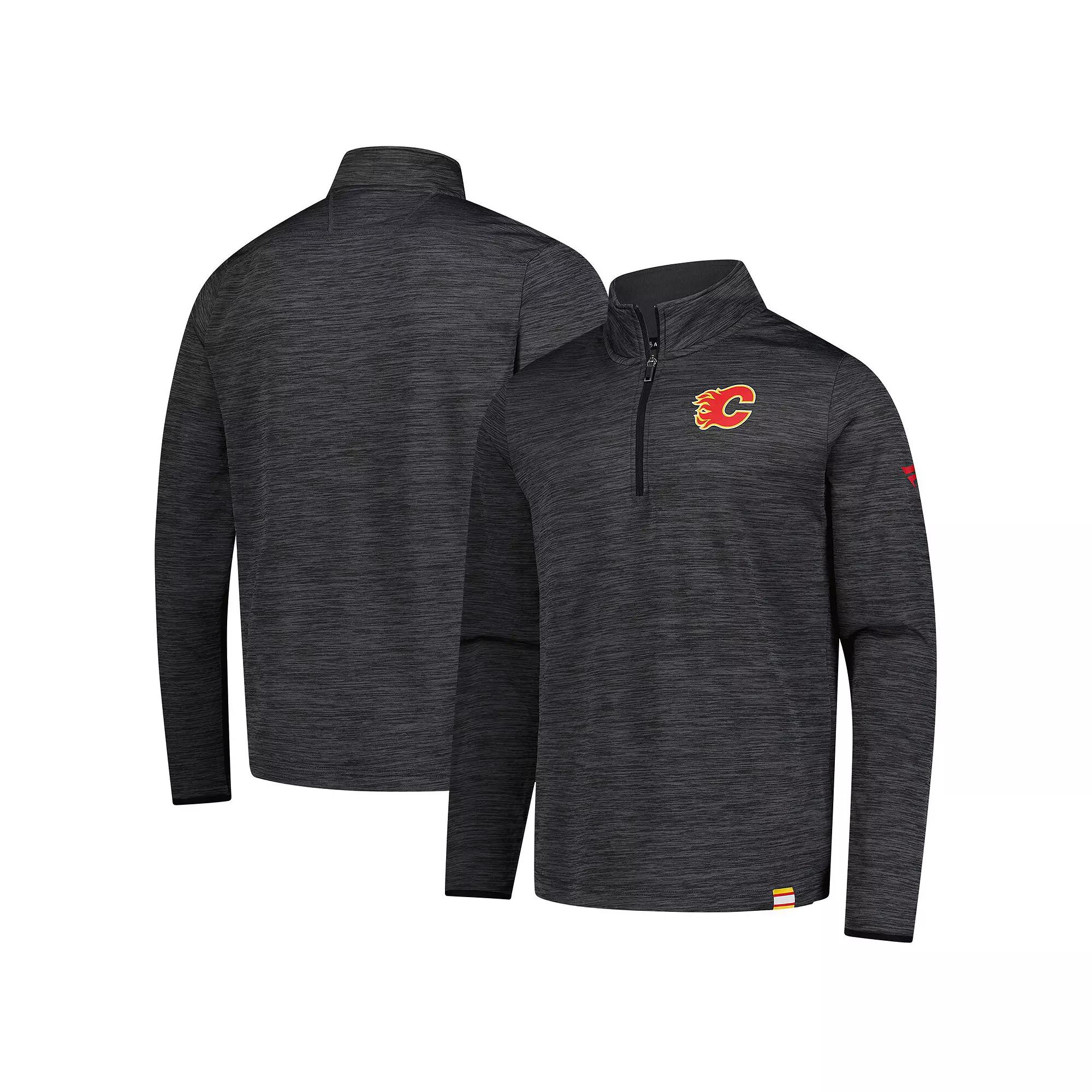 Men's Fanatics Heather Charcoal Ottawa Senators Authentic Pro Lightweight Quarter-Zip Pullover,  Product Image