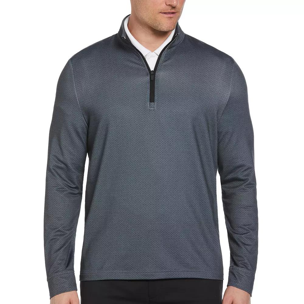 Mens Grand Slam Heathered Quarter Zip Golf Jacket Black Product Image