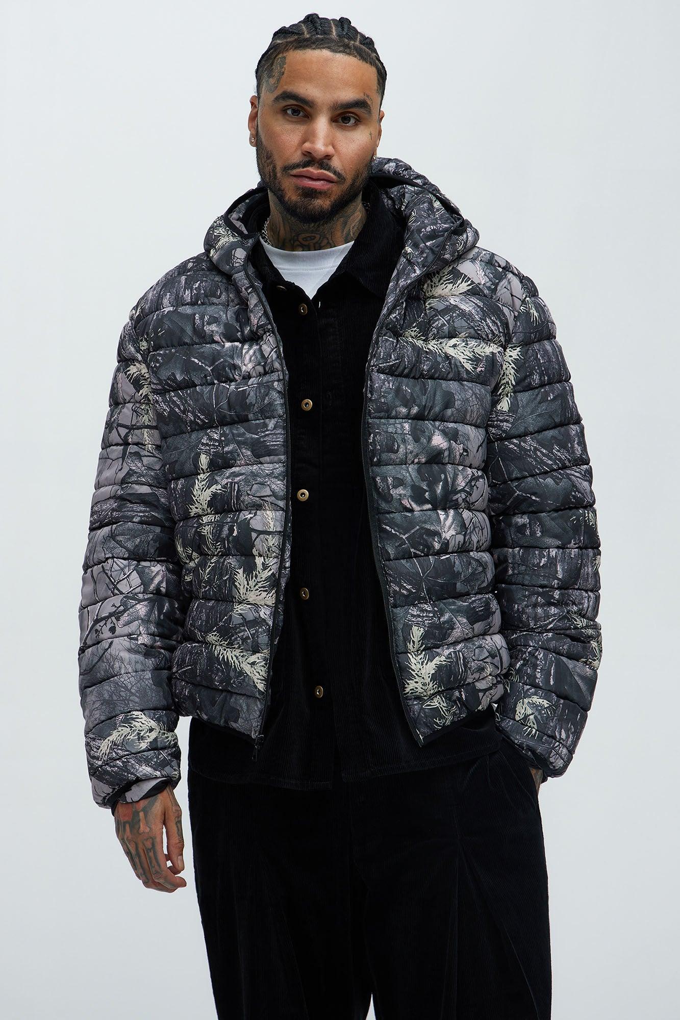 Troop Padded Zip Up Hoodie - Grey/combo Male Product Image