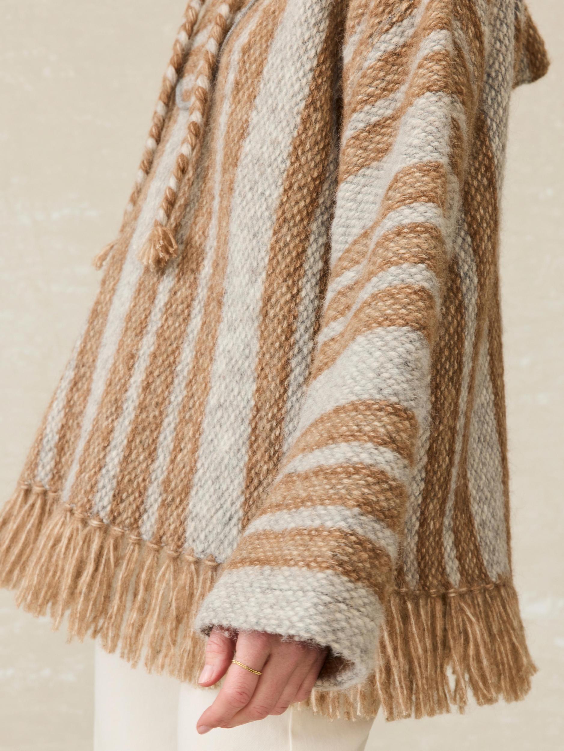 Snowfields Cashmere Blend Poncho - Pebble Grey Female Product Image