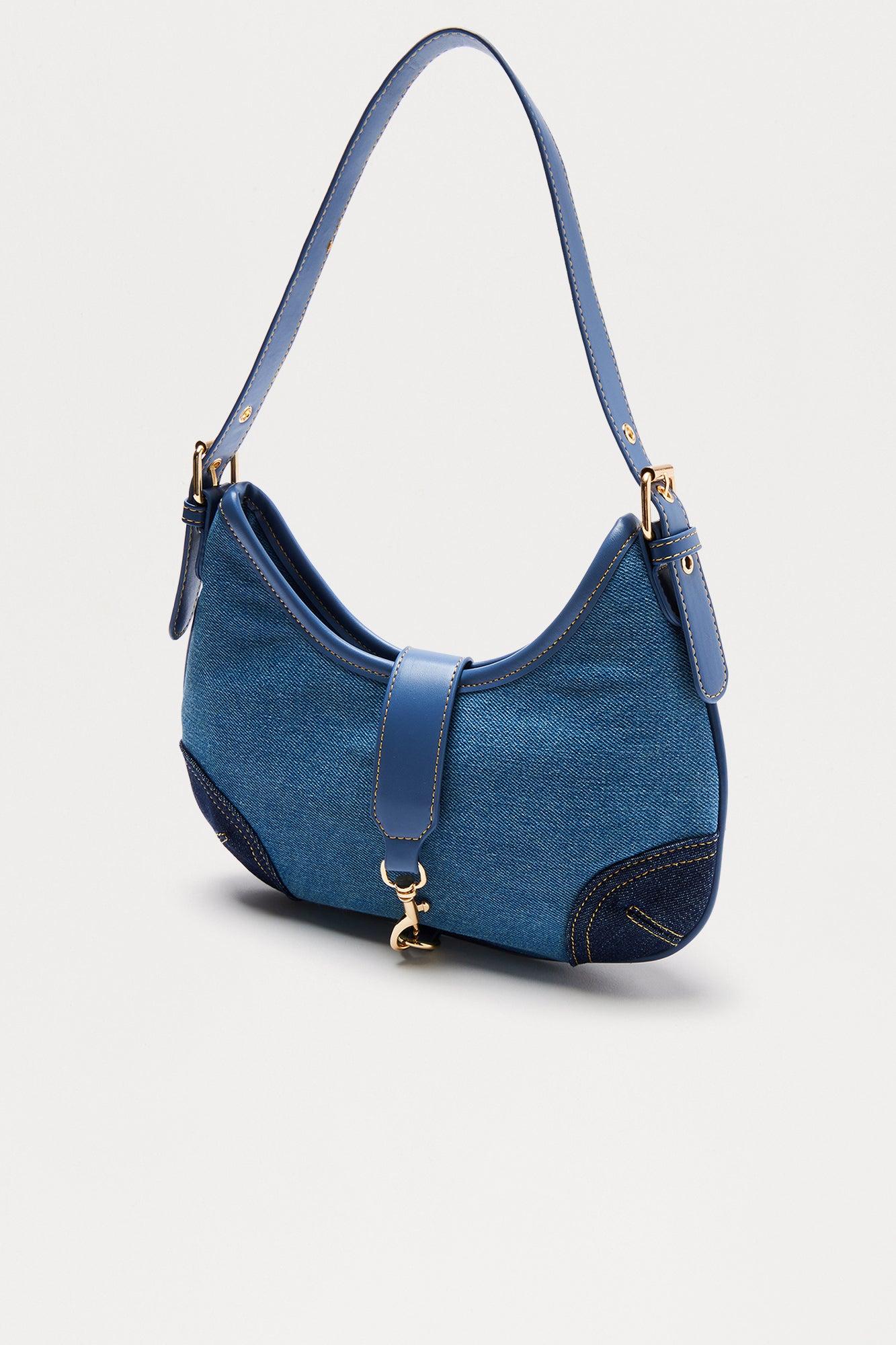 Denim On Denim Shoulder Handbag - Denim Female Product Image