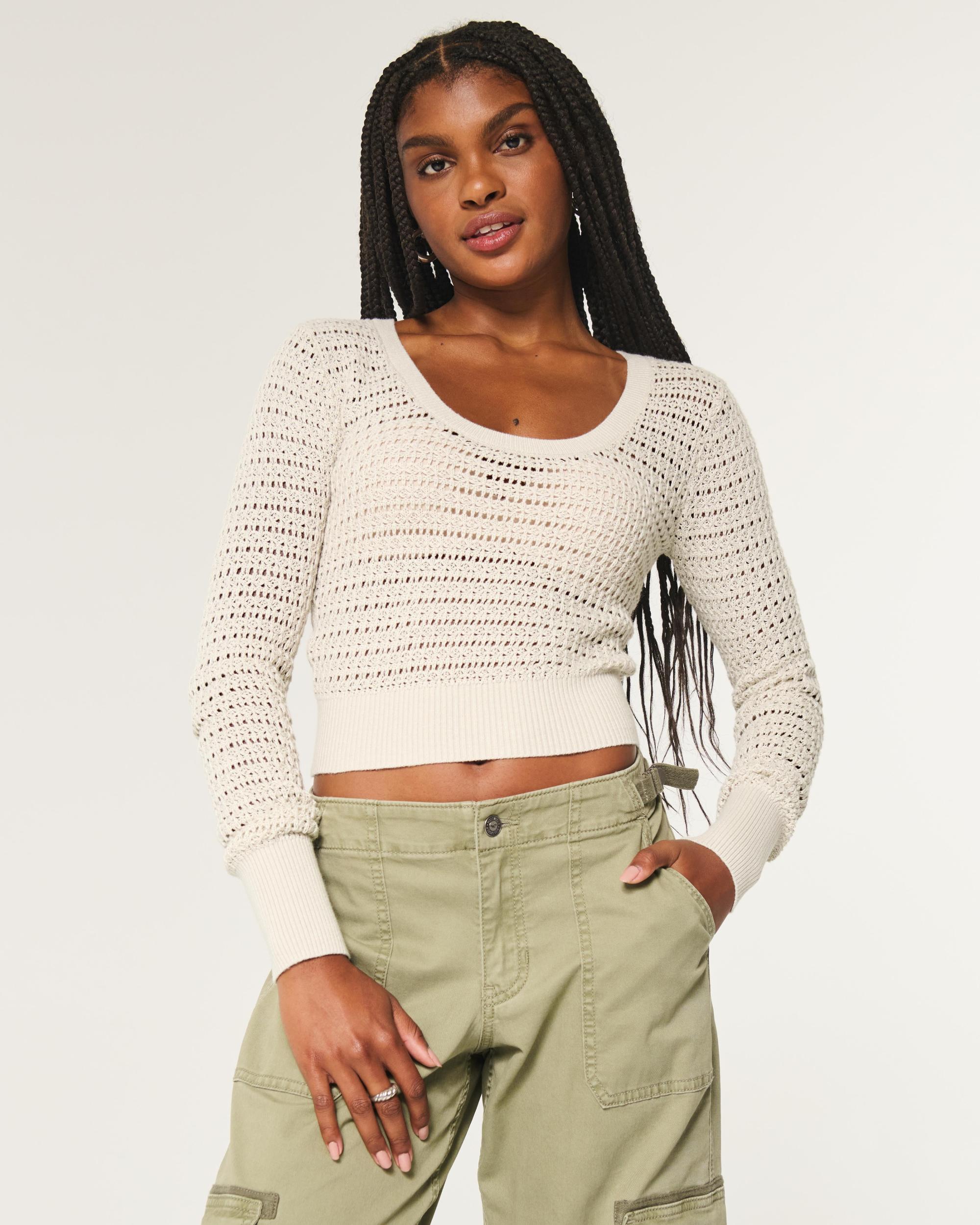 Stitchy Scoop Sweater Product Image