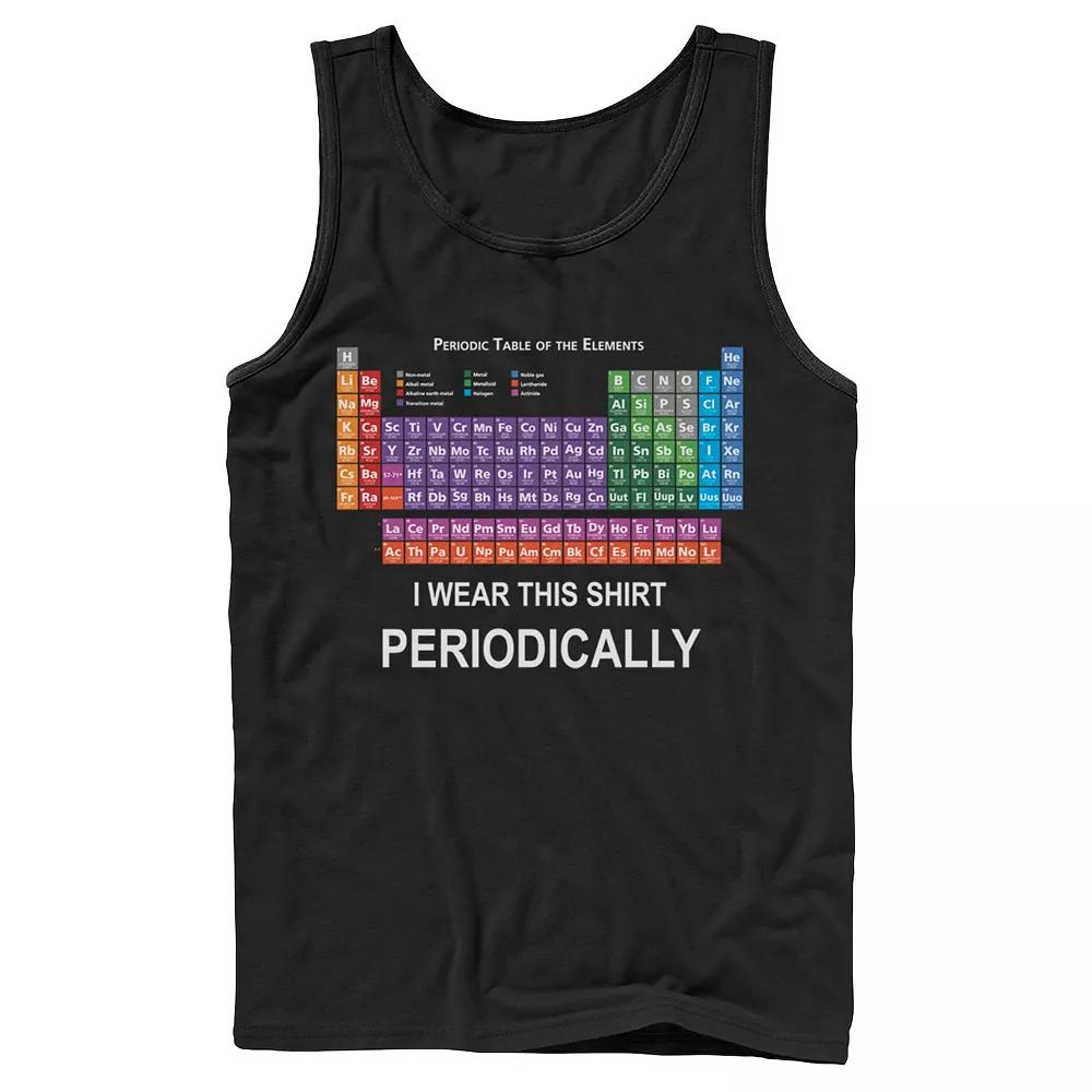 Men's Periodic Table Of Elements Chemistry Humor Tank Top, Size: Large, Black Product Image