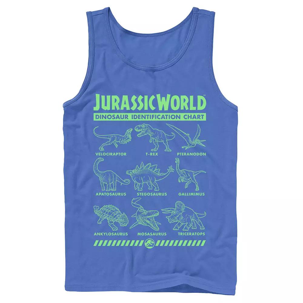 Men's Jurassic World Two Dino Gradient ID Chart Tank Top,  Product Image