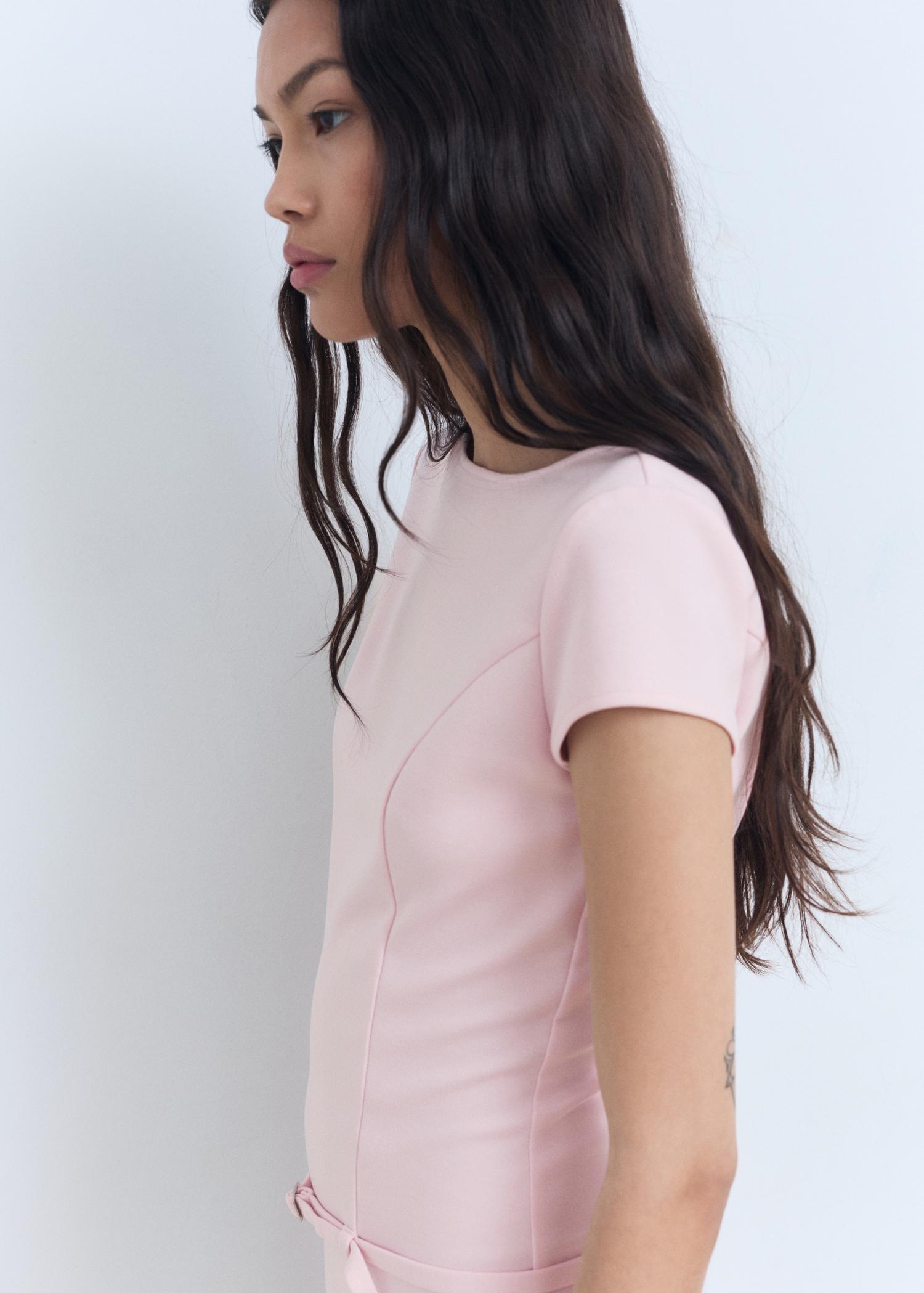 Short belted dress - Women | MANGO USA Product Image