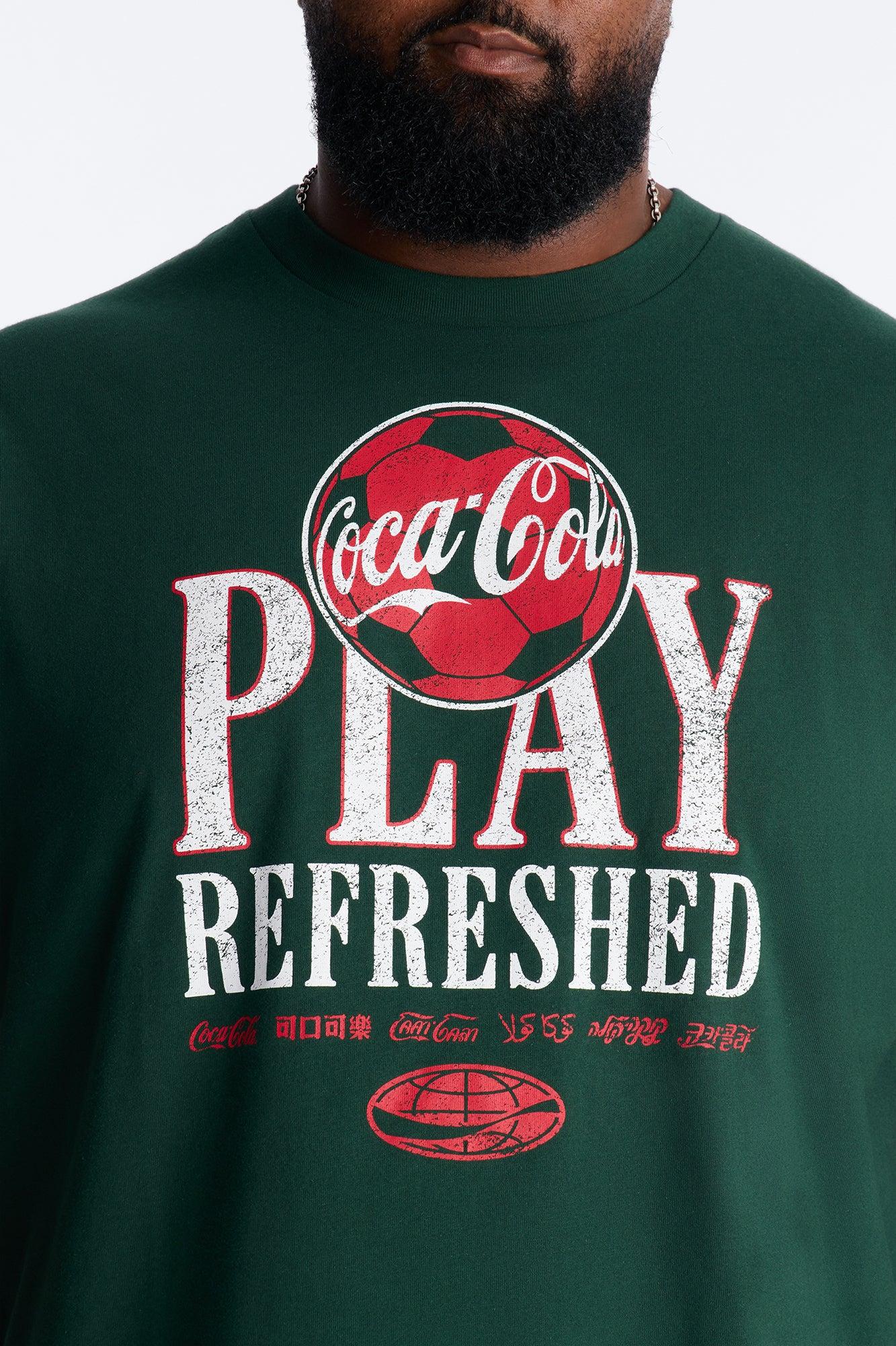 Coca Cola Soccer Heavy Weight Short Sleeve Tee - Green Male Product Image