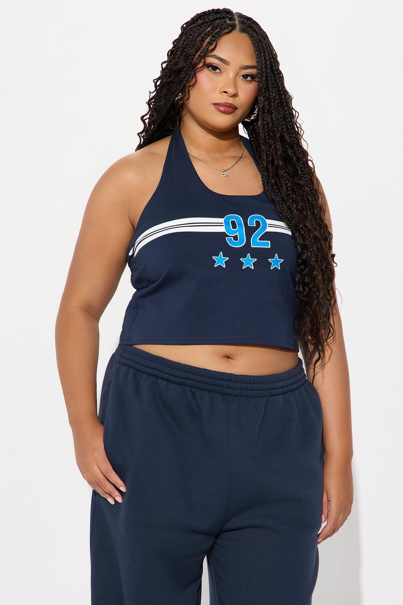 Alessandra 92 Halter Top - Blue Product Image