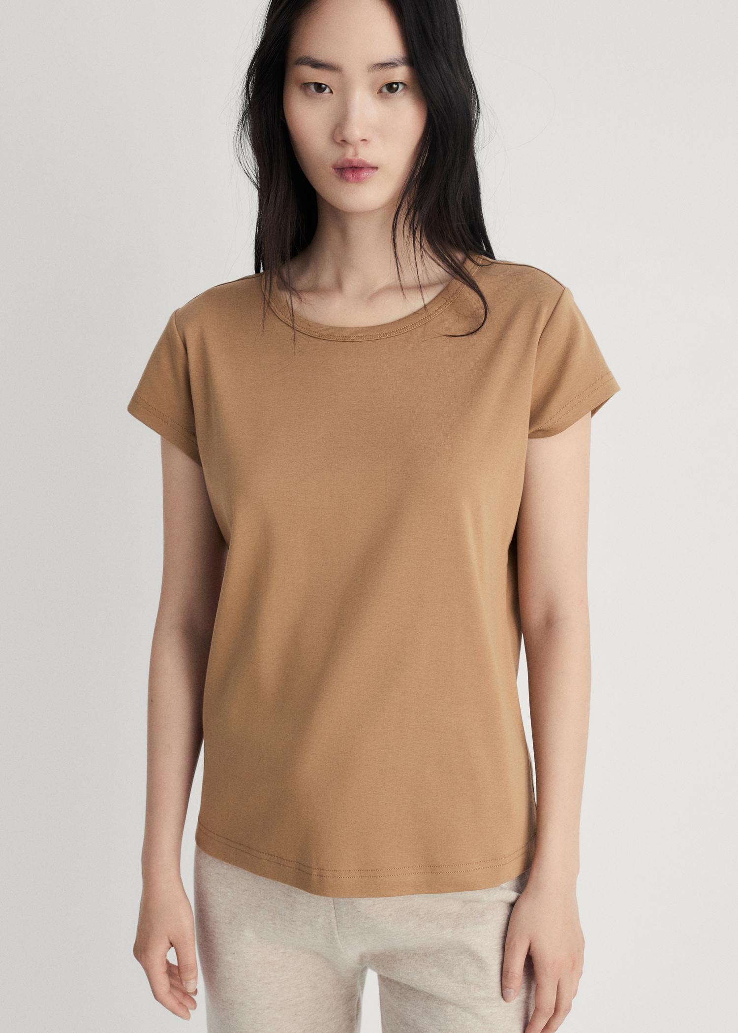100% cotton short sleeve t-shirt - Women | MANGO USA Product Image