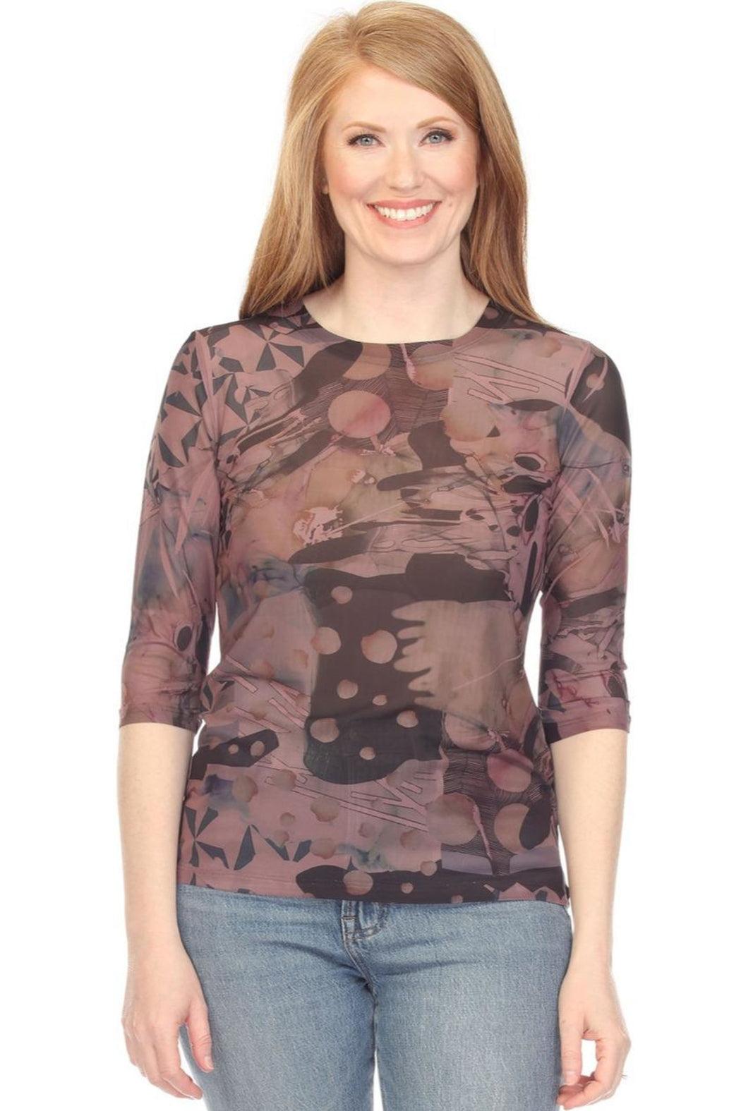 Rose Petals Mesh Top Product Image
