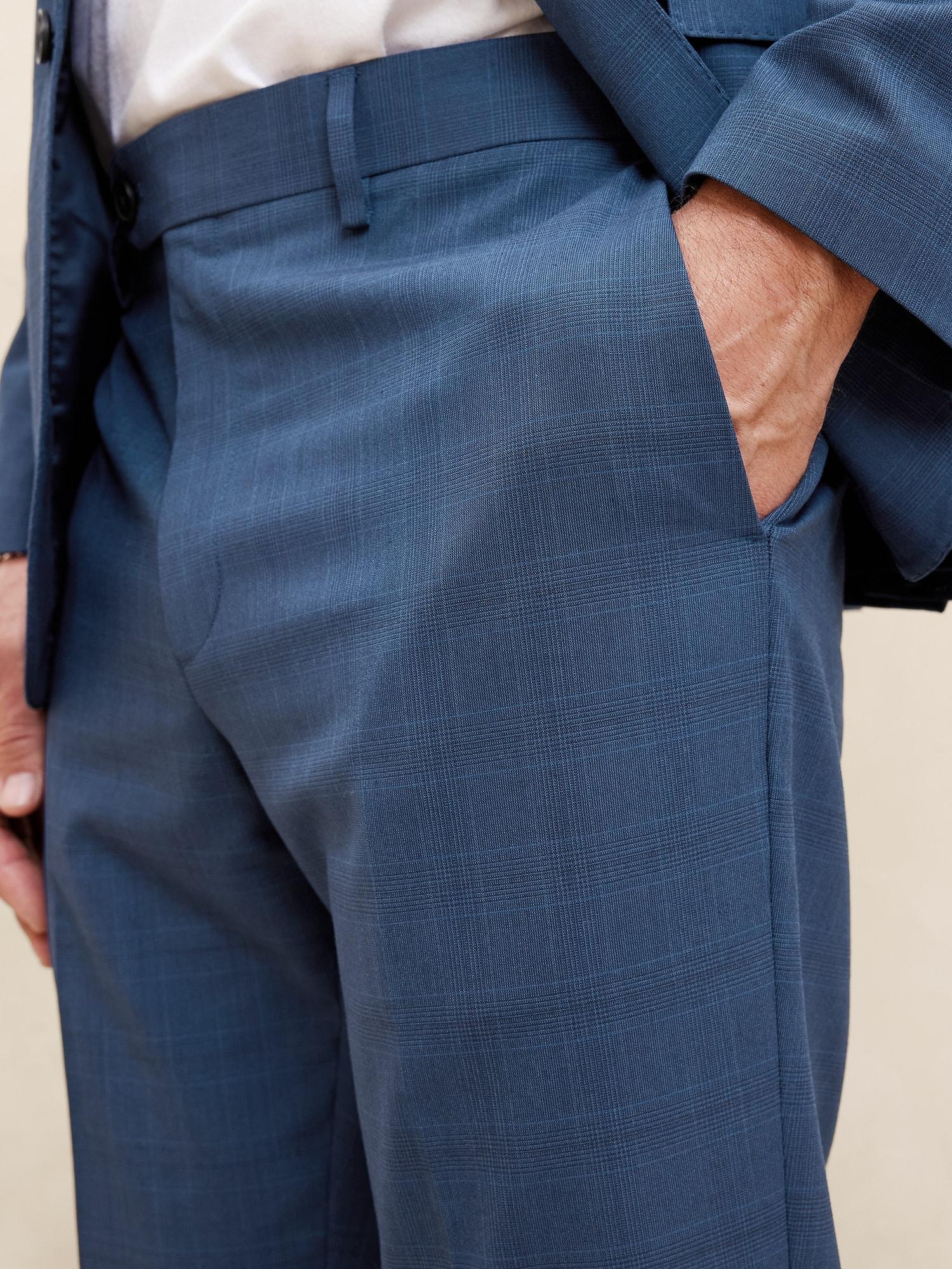 Tailored Blue Glen Plaid Suit Trouser Product Image