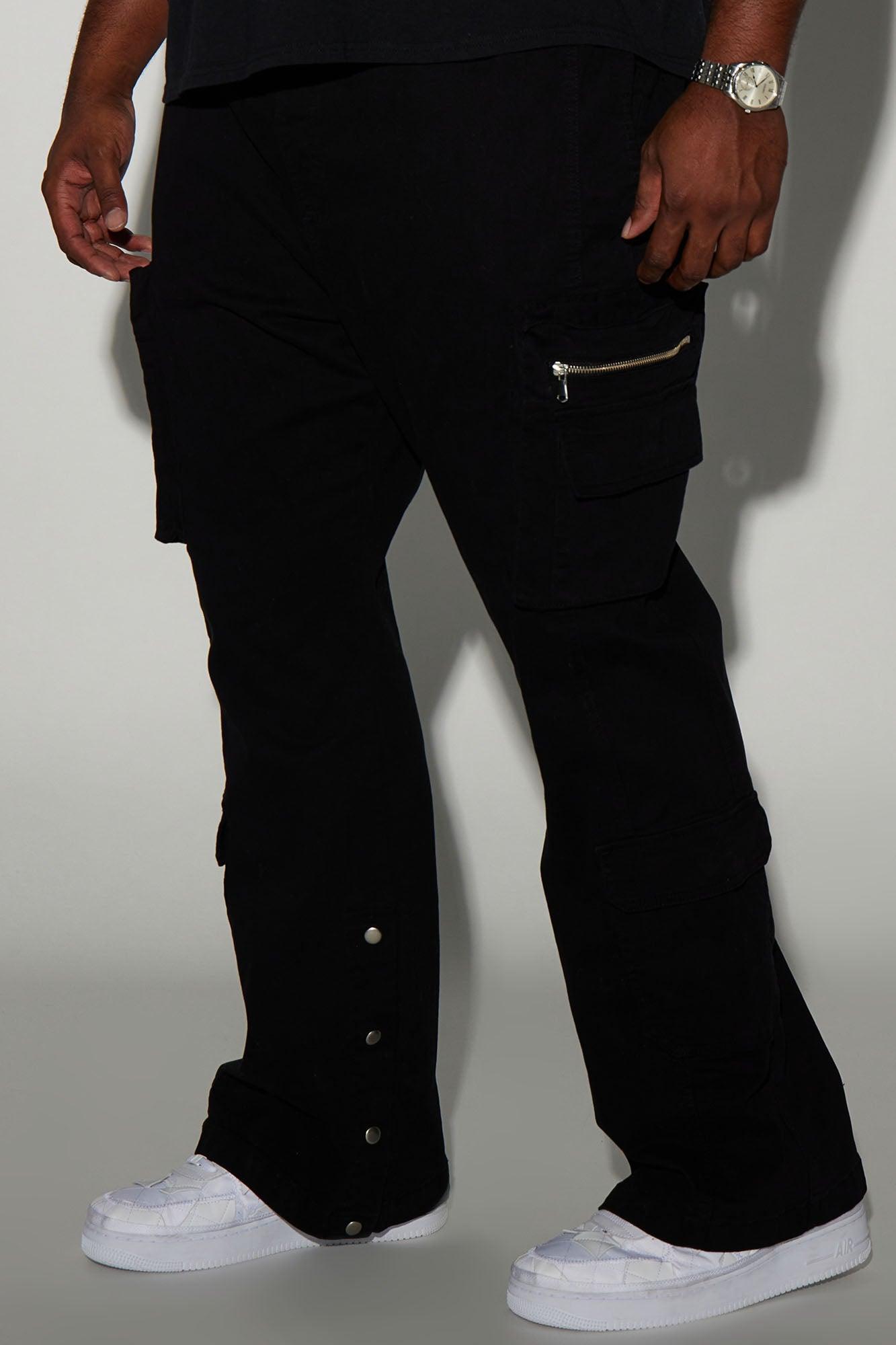 Pleasures Slim Flare E - Waist Cargo Pants - Black Product Image