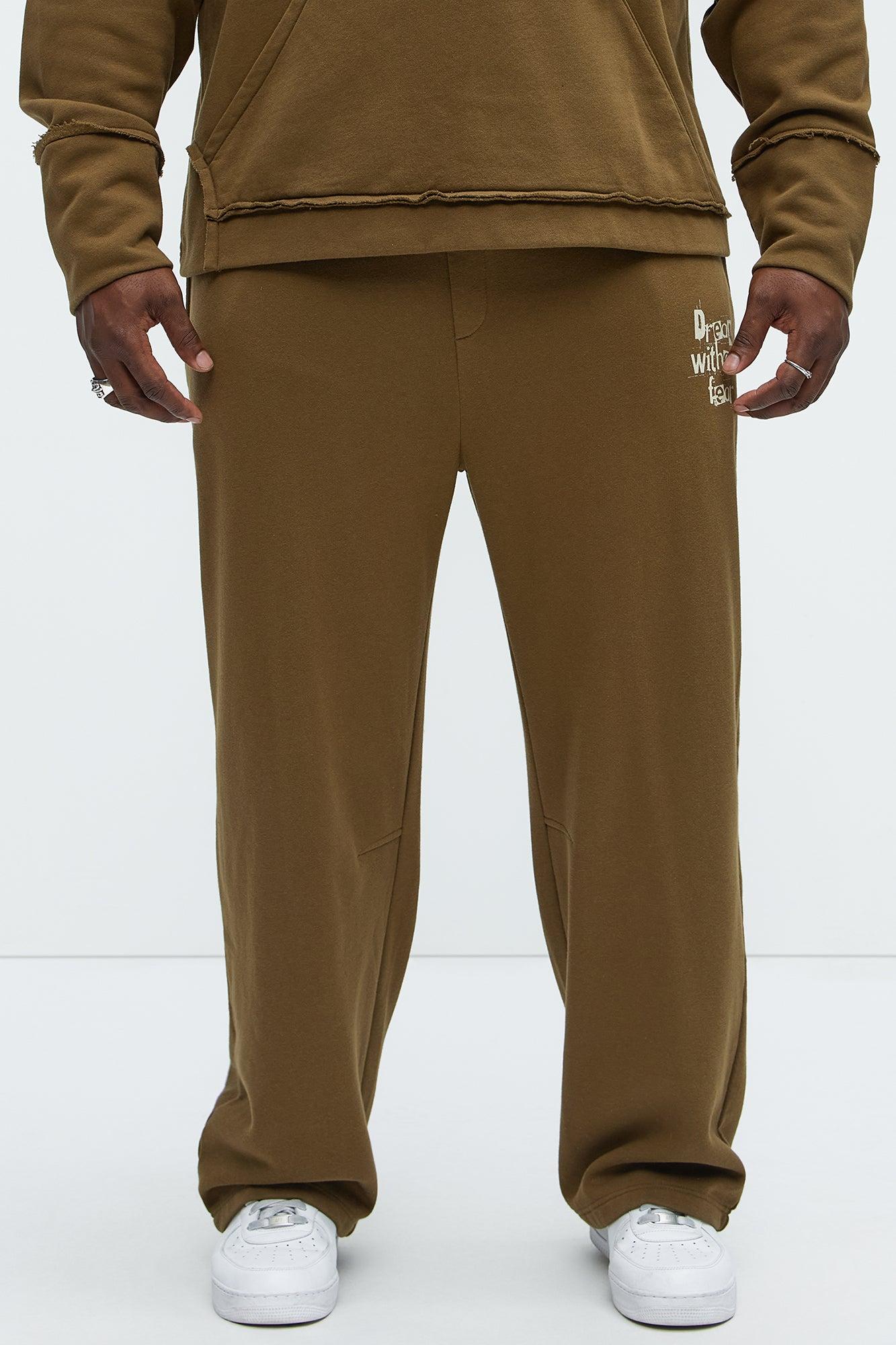 Dream Without Fear Sweatpants - Brown Product Image