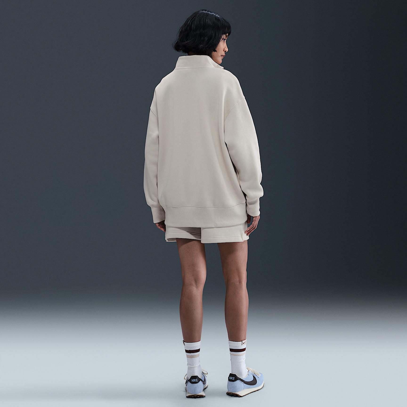 Womens Nike Sportswear Phoenix Fleece Oversized 1/4-Zip Long Sweatshirt | HJ0931-633 Product Image