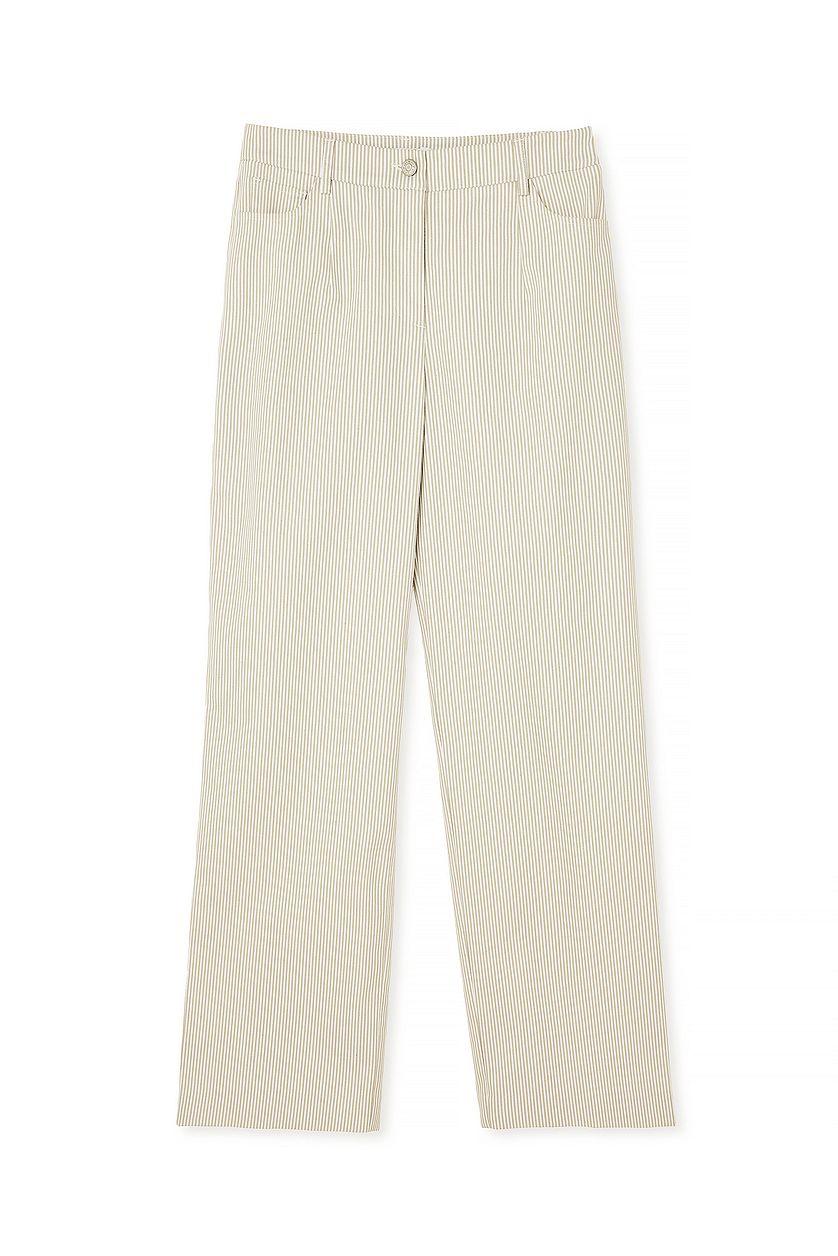 Heavy Mid Waist Stirped Pants Product Image