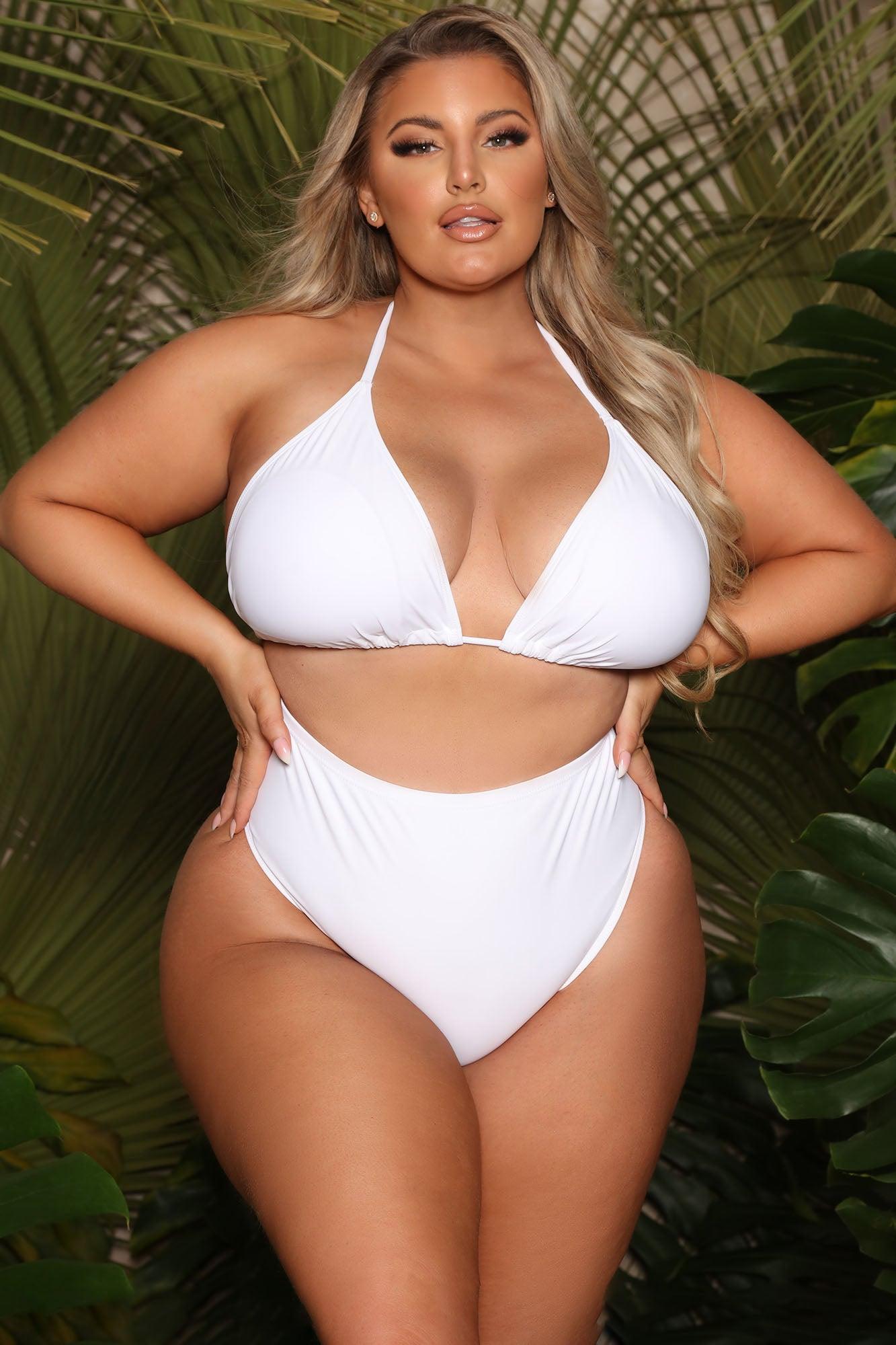 Maui Mix And Match High Cut Cheeky Bikini Bottom - White Product Image