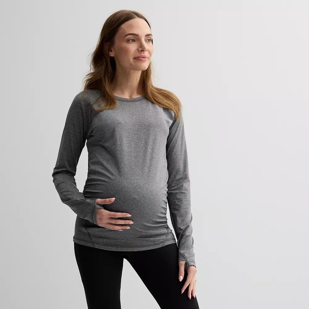 Maternity Tek Gear® Dry Tek Long Sleeve Tee, Women's,  Product Image